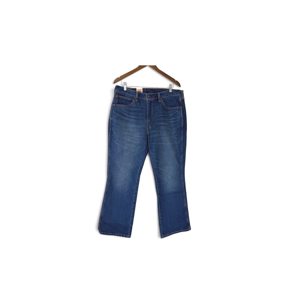 Levis 527 Western Bootcut Jeans Mens 36x30 Dark Wash Blue Denim Stretch New